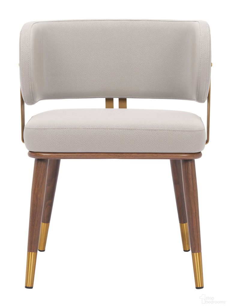 Brew Dining Chair In Walnut and Beige