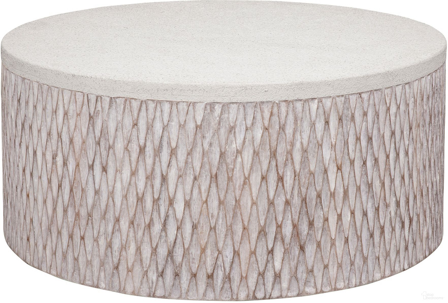 The appearance of Brewer Round Accent Cocktail Table In White Wash designed by Bassett Mirror Company in the coastal interior design. This white wash piece of furniture was selected by 1StopBedrooms from Brewer Collection to add a touch of cosiness and style into your home. Sku: 5936-LR-120. Material: Mango Wood.