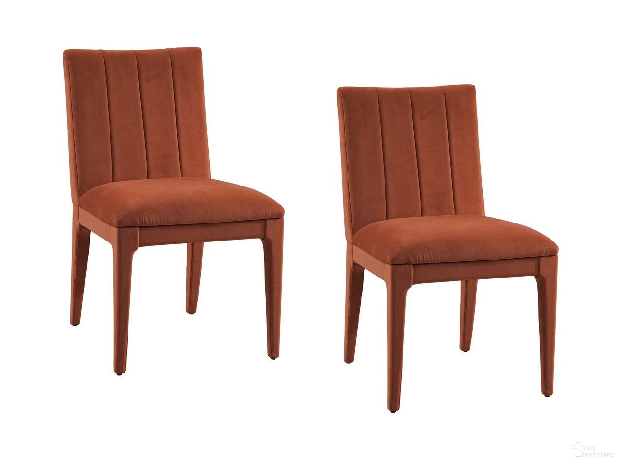 The appearance of Brianne Dining Chair Set of 2 In Rust designed by Bassett Mirror Company in the modern / contemporary interior design. This rust piece of furniture was selected by 1StopBedrooms from Brianne Collection to add a touch of cosiness and style into your home. Sku: 9746-DR-800-2. Material: Solid Hardwood. Chair Type: Side Chair.