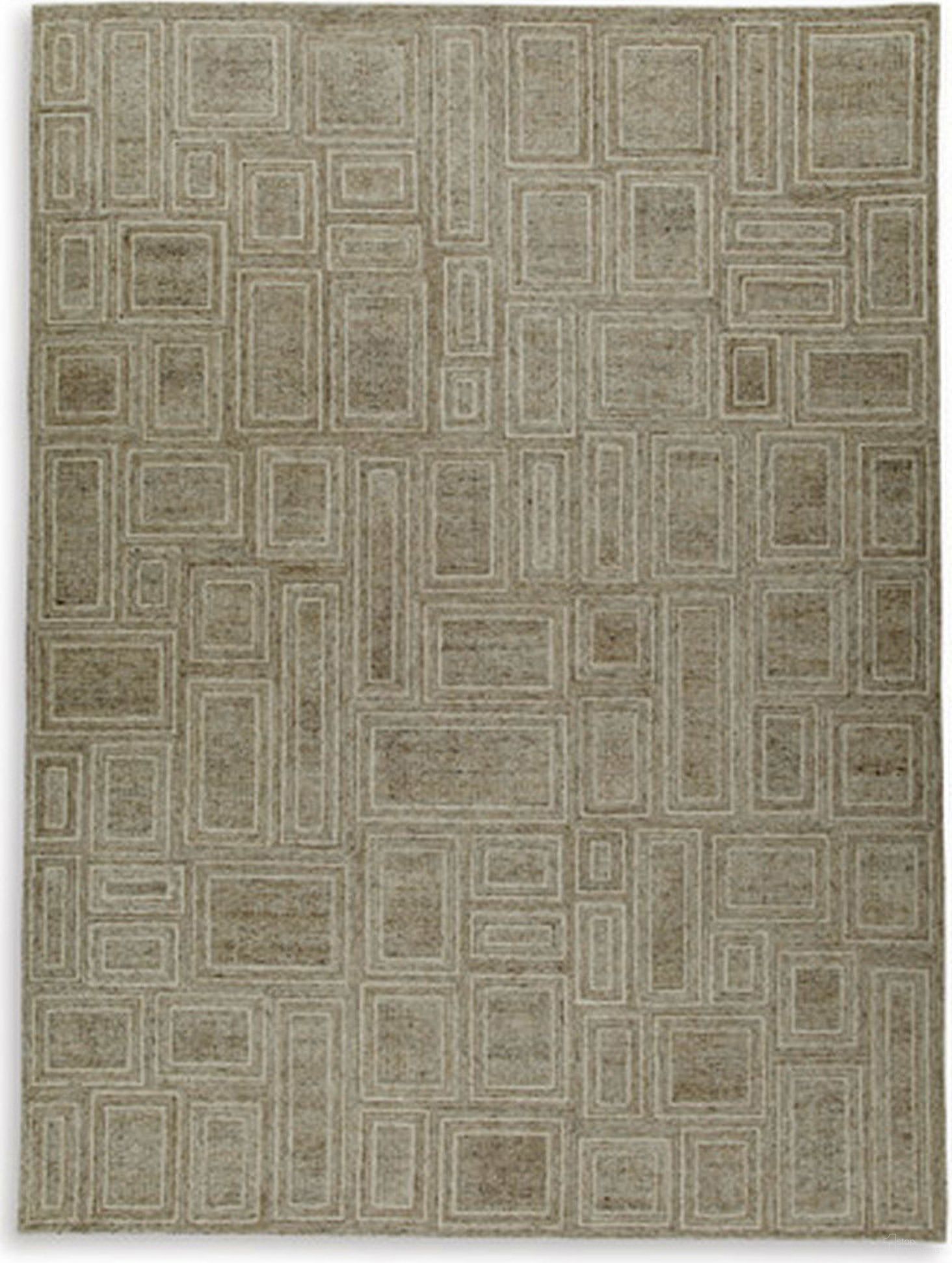 The appearance of Brickburgh Extra Large Rug In Gray and Ivory designed by Signature Design by Ashley in the transitional interior design. This gray and ivory piece of furniture was selected by 1StopBedrooms from Brickburgh Collection to add a touch of cosiness and style into your home. Sku: R406900. Material: Fabric.