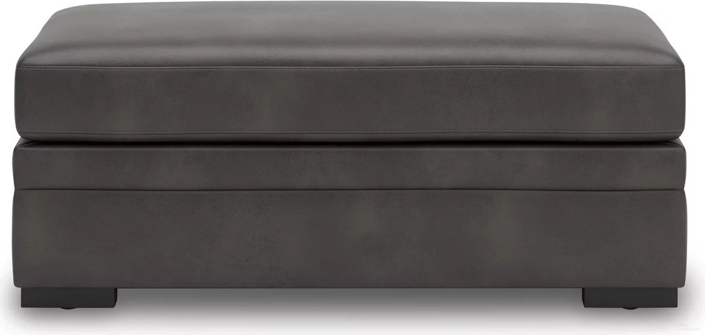 The appearance of Brickett Oversized Accent Ottoman In Shadow designed by Signature Design by Ashley in the modern / contemporary interior design. This shadow piece of furniture was selected by 1StopBedrooms from Brickett Collection to add a touch of cosiness and style into your home. Sku: NC6161008. Material: Faux Leather.