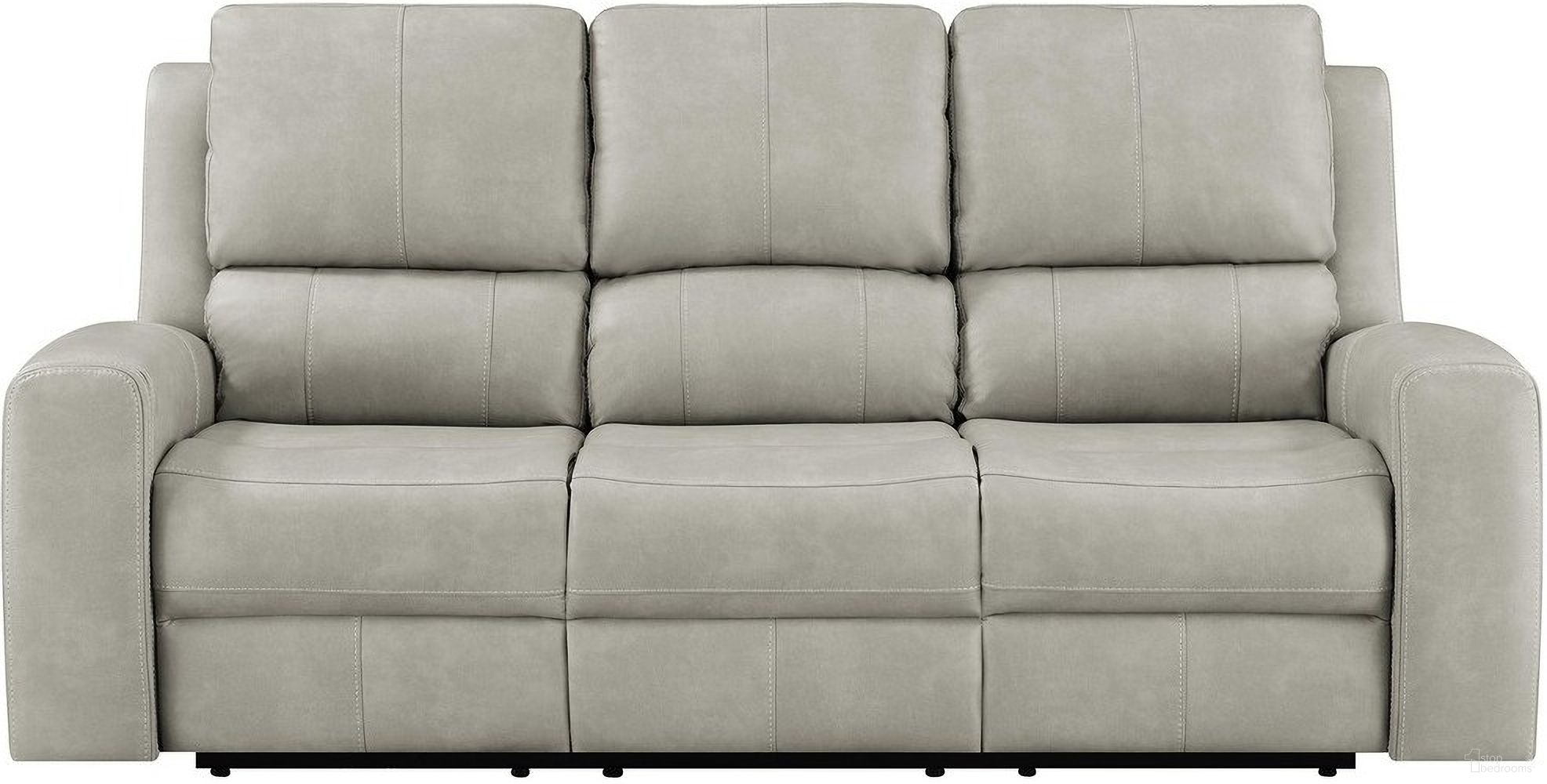 The appearance of Brickston Triple Power Reclining Sofa In Grey designed by Coaster in the transitional interior design. This grey piece of furniture  was selected by 1StopBedrooms from Brickston Collection to add a touch of cosiness and style into your home. Sku: 603434PPP. Material: Foam.