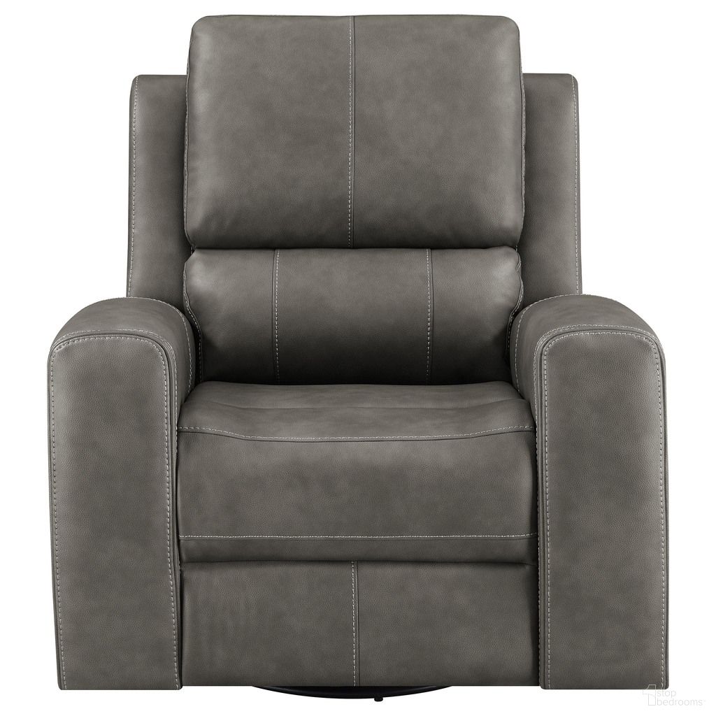 Brickston Triple Power Swivel Glider Recliner In Charcoal