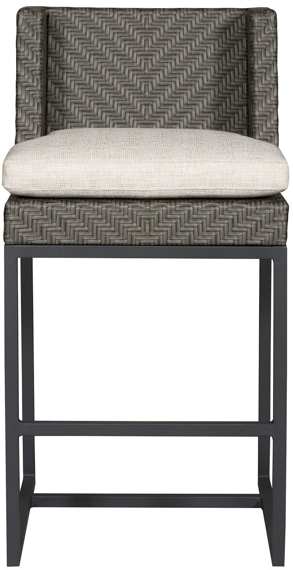 Bridgehampton Outdoor Barstool In Brown and Cream by Vanguard Furniture