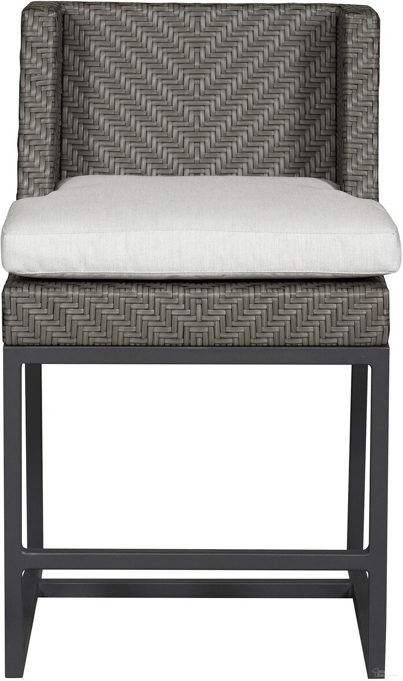 The appearance of Bridgehampton Outdoor Counter Stool In Brown and Gray designed by Vanguard Furniture in the transitional interior design. This brown and gray piece of furniture was selected by 1StopBedrooms from Bridgehampton Collection to add a touch of cosiness and style into your home. Sku: OW107-CS_155139. Material: Metal.