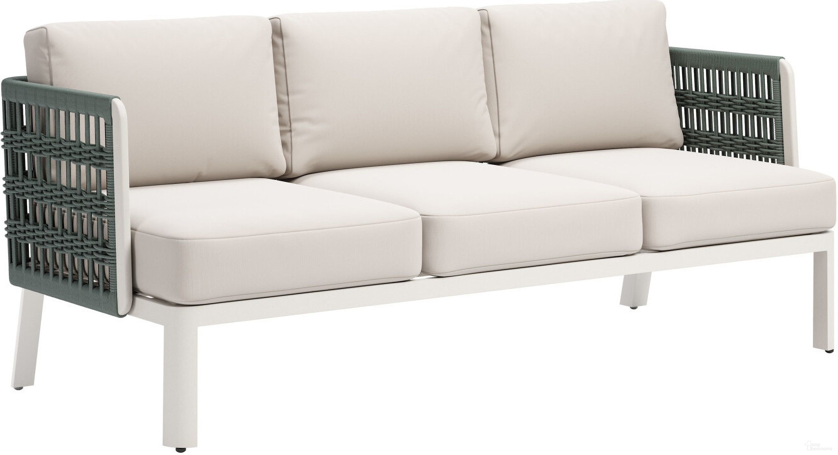 The appearance of Bridgehampton Sofa In White designed by Zuo Modern in the modern / contemporary interior design. This white piece of furniture was selected by 1StopBedrooms from Bridgehampton Collection to add a touch of cosiness and style into your home. Sku: 704045. Material: Olefin.