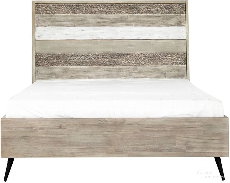 The appearance of Bridges Queen Platform Bed In Two Tone Acacia Wood designed by Armen Living in the modern / contemporary interior design. This two-tone gray piece of furniture was selected by 1StopBedrooms from Bridges Collection to add a touch of cosiness and style into your home. Sku: LCBRBDGRQNBX1;LCBRBDGRQNBX2;LCBRBDGRQNBX3;LCBRBDGRQNBX4. Bed Type: Platform Bed. Material: Wood. Bed Size: Queen.