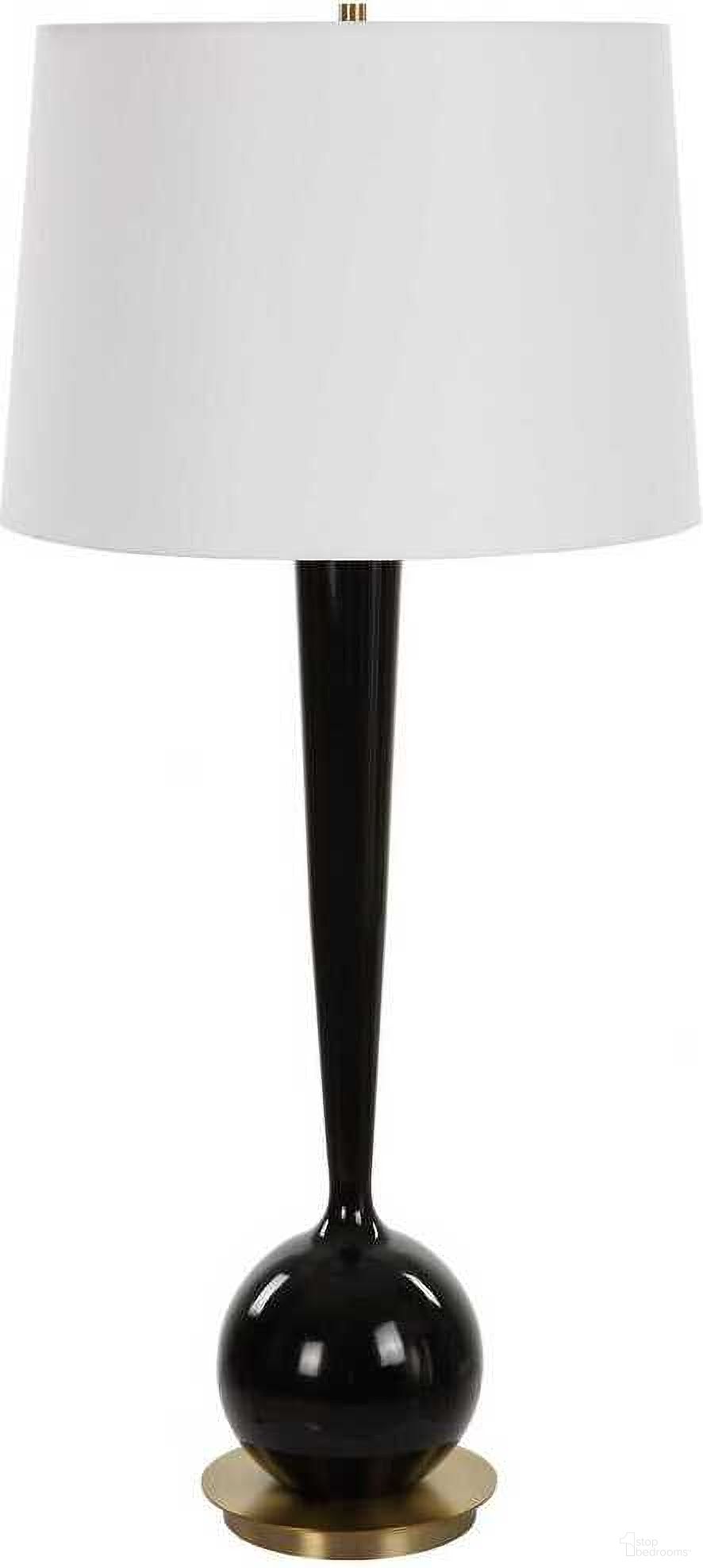 Brielle Polished Table Lamp In Black