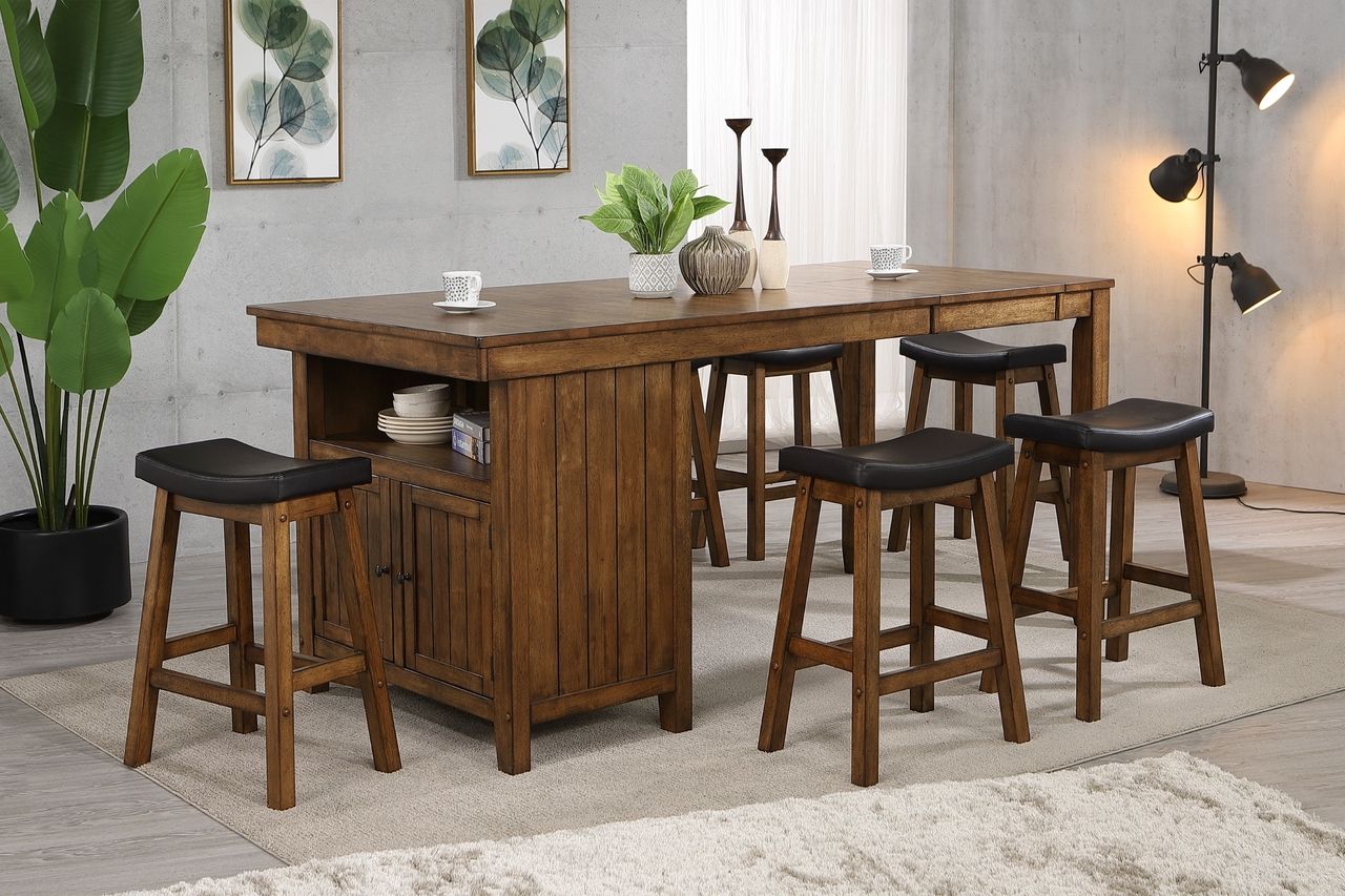 The appearance of Brigantine 24 Inch Saddle Stool Set of 2 In Distressed Walnut designed by ECI in the country / farmhouse interior design. This distressed walnut piece of furniture was selected by 1StopBedrooms from Brigantine Collection to add a touch of cosiness and style into your home. Sku: 5800-00-SS. Material: Hardwood.