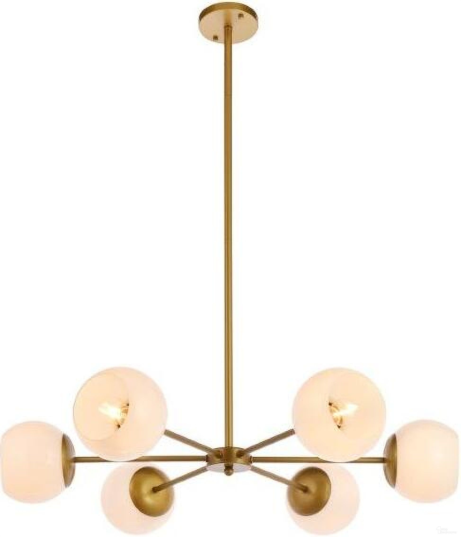 Briggs 30 Inch Pendant In Brass With White Shade