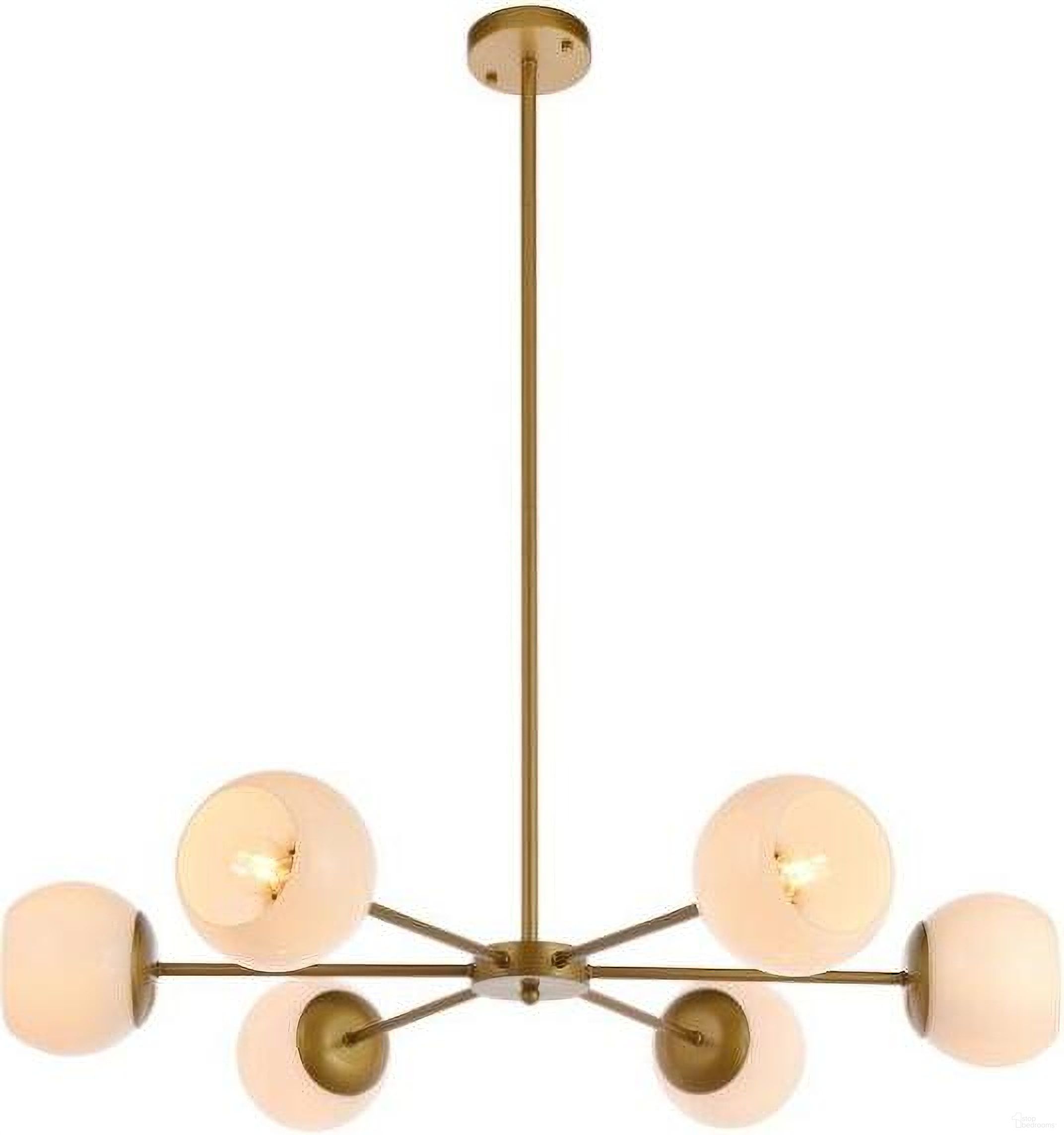 Briggs 36 Inch Pendant In Brass With White Shade