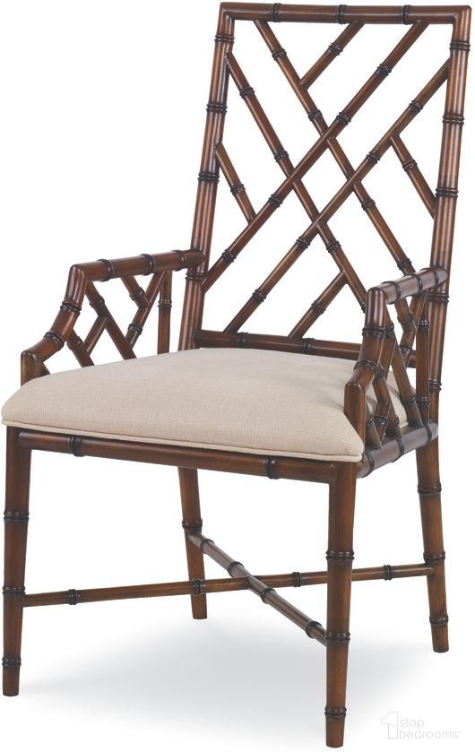 The appearance of Brighton Arm Chair In Flax designed by Century Furniture in the modern / contemporary interior design. This flax piece of furniture was selected by 1StopBedrooms from Curate Collection to add a touch of cosiness and style into your home. Sku: CT2008A-RG-FL. Material: Mahogany. Chair Type: Arm Chair.