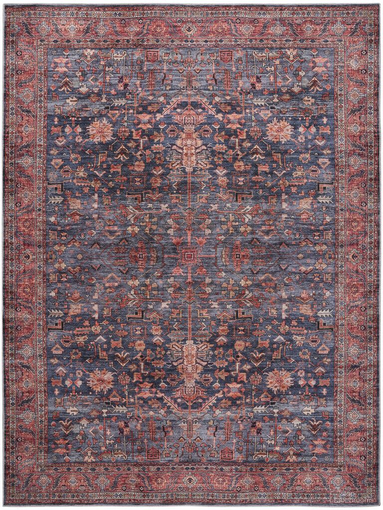 The appearance of Brilliance Machine Washable 9'2" x 12' Indoor Rug In Brick and Navy designed by Nourison in the rustic / southwestern interior design. This brick and navy piece of furniture was selected by 1StopBedrooms from Brilliance Collection to add a touch of cosiness and style into your home. Sku: 99446117113. Material: Polyester.