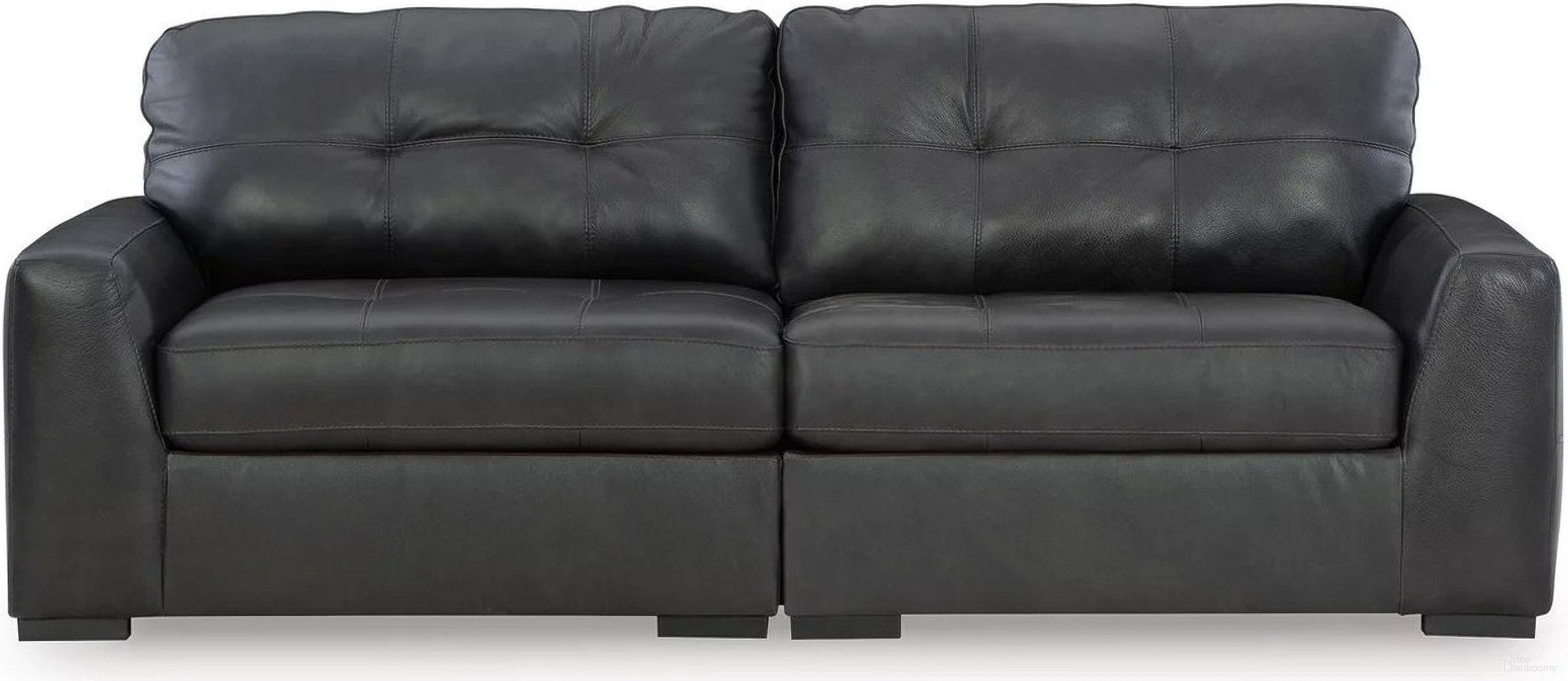 The appearance of Brindley Pier 2-Piece Sectional Loveseat In Fog designed by Signature Design by Ashley in the modern / contemporary interior design. This fog piece of furniture was selected by 1StopBedrooms from Brindley Pier Collection to add a touch of cosiness and style into your home. Sku: 9950364;9950365. Material: Genuine Leather.