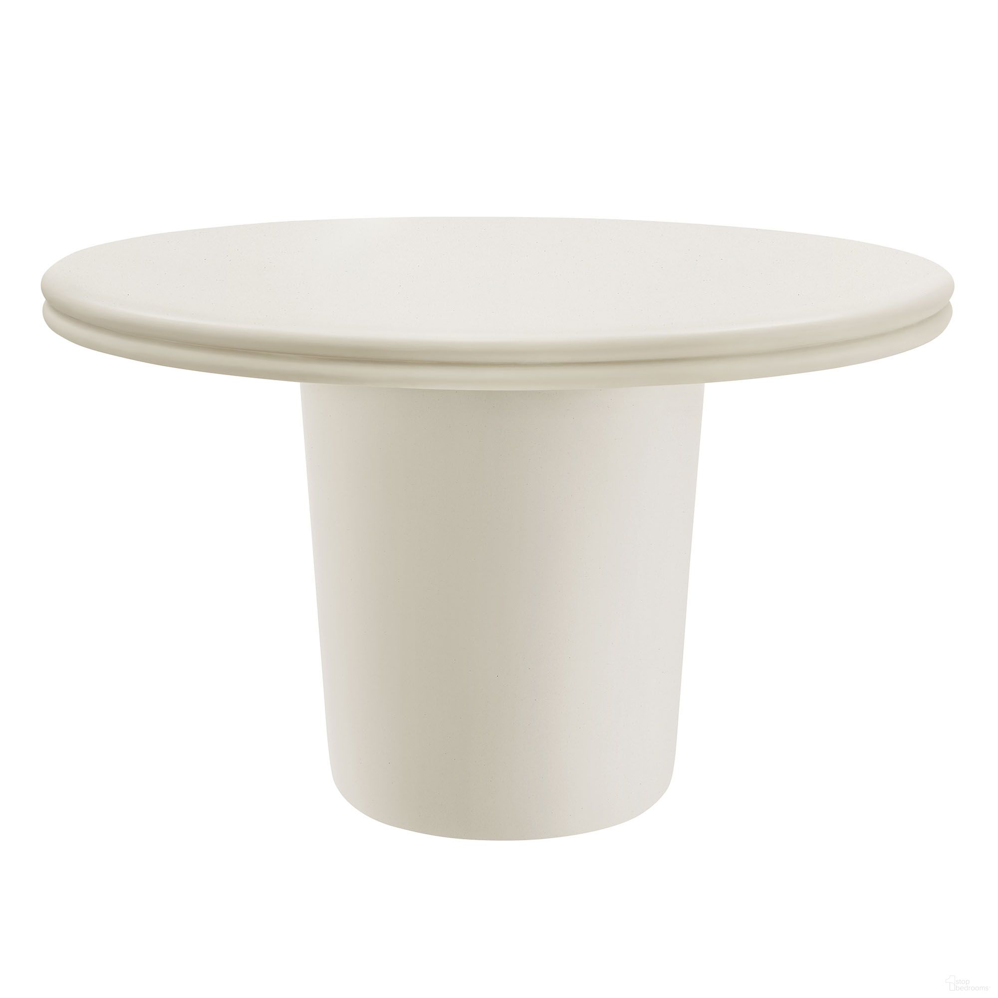 The appearance of Brion 48 Inch Indoor - Outdoor Patio Concrete Round Dining Table In White designed by Modway in the modern / contemporary interior design. This white piece of furniture was selected by 1StopBedrooms from Brion Collection to add a touch of cosiness and style into your home. Sku: EEI-7087-WHI-BASE;EEI-7087-WHI-TOP. Material: Concrete.