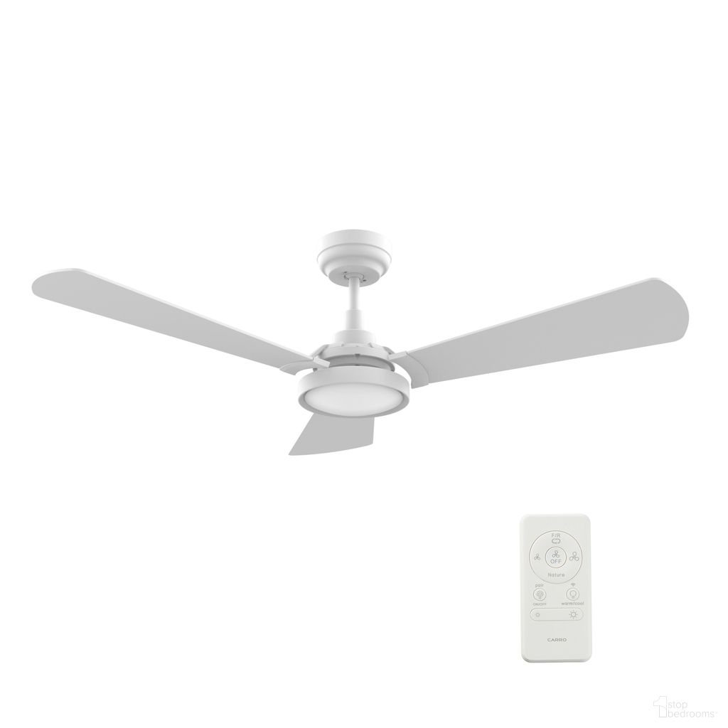 Brisa 52 Inch 3-Blade Flush Mount Smart Ceiling Fan with LED Light and Remote In White
