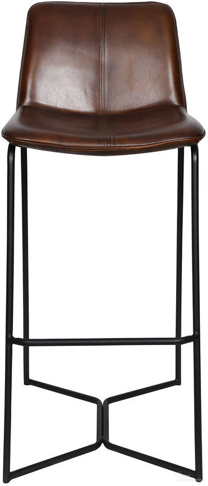 The appearance of Brisbane Bar Chair In Hand Washed Chestnut - Set of 2 designed by Home Trends and Design in the transitional interior design. This chestnut piece of furniture was selected by 1StopBedrooms from Brisbane Collection to add a touch of cosiness and style into your home. Sku: ZWBRIMBC-CH. Material: Leather.
