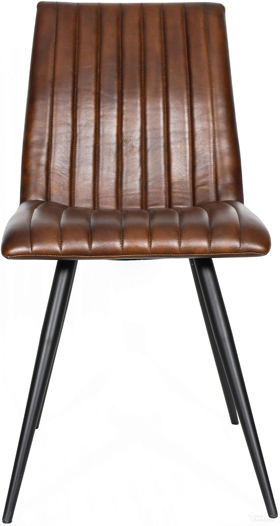 The appearance of Brisbane Dining Chair In Hand Washed Chestnut - Set of 2 designed by Home Trends and Design in the transitional interior design. This chestnut piece of furniture  was selected by 1StopBedrooms from Brisbane Collection to add a touch of cosiness and style into your home. Sku: ZWBRICDC-CH. Material: Leather. Chair Type: Side Chair.