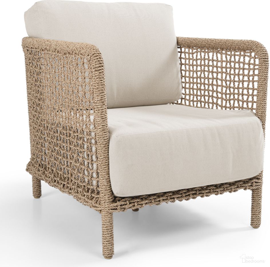 The appearance of Brisbane Outdoor Accent Chair In Natural designed by Classic Home in the transitional interior design. This natural piece of furniture was selected by 1StopBedrooms from Brisbane Collection to add a touch of cosiness and style into your home. Sku: 53051491. Material: Synthetic Hyacinth.