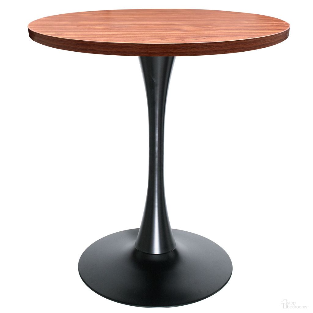 The appearance of Bristol 27 Inch Round Dining Table with MDF Top In Black and Cognac Brown designed by LeisureMod in the modern / contemporary interior design. This black/cognac brown piece of furniture was selected by 1StopBedrooms from Bristol Collection to add a touch of cosiness and style into your home. Sku: BTBL-27CBR. Table Base Style: Pedestal. Table Top Shape: Round. Material: MDF. Size: 27".