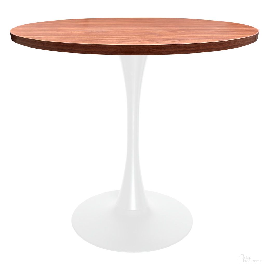 The appearance of Bristol 36 Inch MDF Top Round Dining Table In White and Cognac Brown designed by LeisureMod in the modern / contemporary interior design. This white/cognac brown piece of furniture was selected by 1StopBedrooms from Bristol Collection to add a touch of cosiness and style into your home. Sku: BTW-36CBR. Table Base Style: Pedestal. Table Top Shape: Round. Material: MDF. Size: 36".