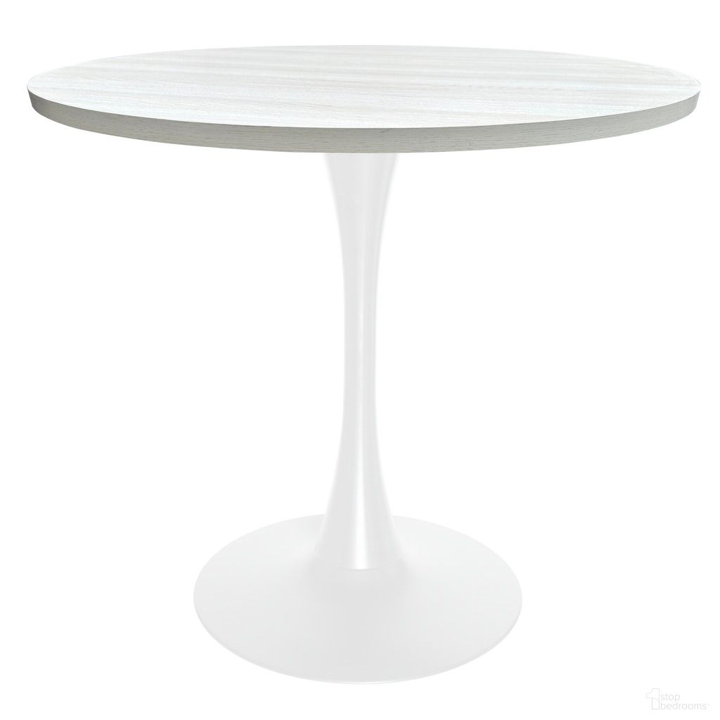 The appearance of Bristol 36 Inch MDF Top Round Dining Table In White and Light Natural designed by LeisureMod in the modern / contemporary interior design. This white/light natural piece of furniture was selected by 1StopBedrooms from Bristol Collection to add a touch of cosiness and style into your home. Sku: BTW-36LNW. Table Base Style: Pedestal. Table Top Shape: Round. Material: MDF. Size: 36".
