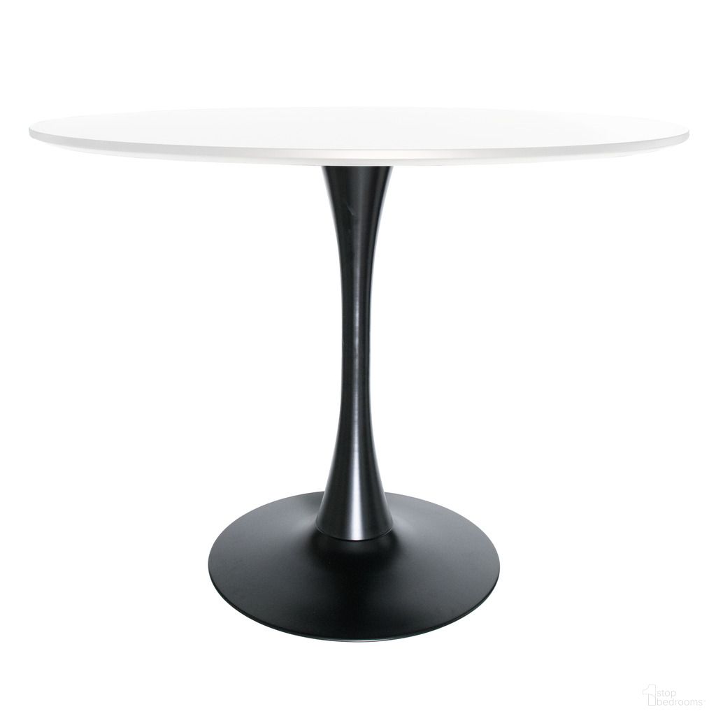 The appearance of Bristol 40 Inch Round Dining Table In Black and White designed by LeisureMod in the modern / contemporary interior design. This black/white piece of furniture  was selected by 1StopBedrooms from Bristol Collection to add a touch of cosiness and style into your home. Sku: BTBL-40W. Table Base Style: Pedestal. Table Top Shape: Round. Material: MDF. Size: 40".