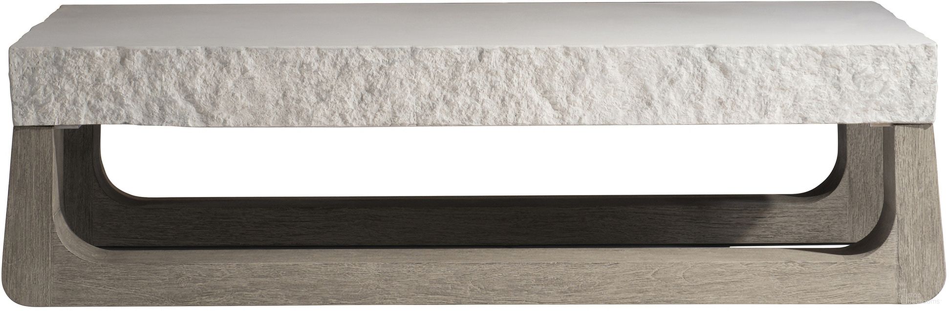 The appearance of Bristol Outdoor Cocktail Table designed by Bernhardt in the modern / contemporary interior design. This sand grey/weathered teak piece of furniture was selected by 1StopBedrooms from Bristol Collection to add a touch of cosiness and style into your home. Sku: X05021B;X05021T. Table Top Shape: Rectangular. Material: Concrete.