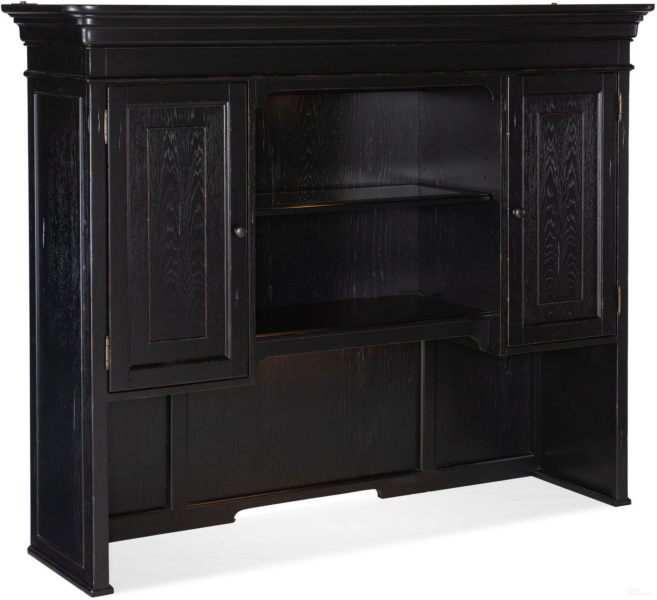 The appearance of Bristowe Credenza Hutch designed by Hooker in the traditional interior design. This black piece of furniture was selected by 1StopBedrooms from Work Your Way Collection to add a touch of cosiness and style into your home. Sku: 5971-10467-99. Material: Wood.