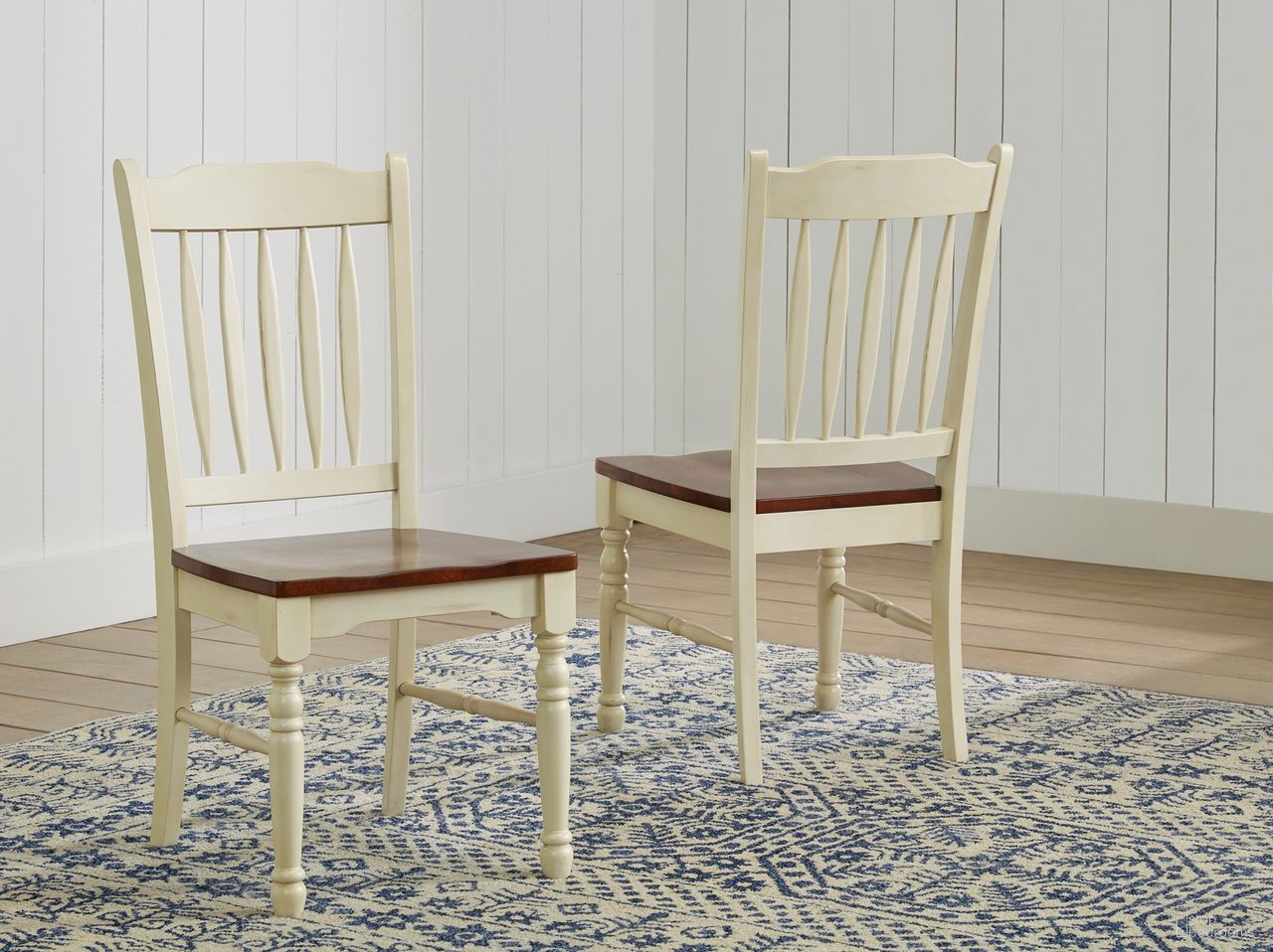 The appearance of British Isles Merlot Buttermilk Slatback Side Chair Set of 2 designed by A-America in the transitional interior design. This merlot piece of furniture was selected by 1StopBedrooms from British Isles Collection to add a touch of cosiness and style into your home. Sku: BRIMB2672. Material: Rubberwood. Chair Type: Side Chair.
