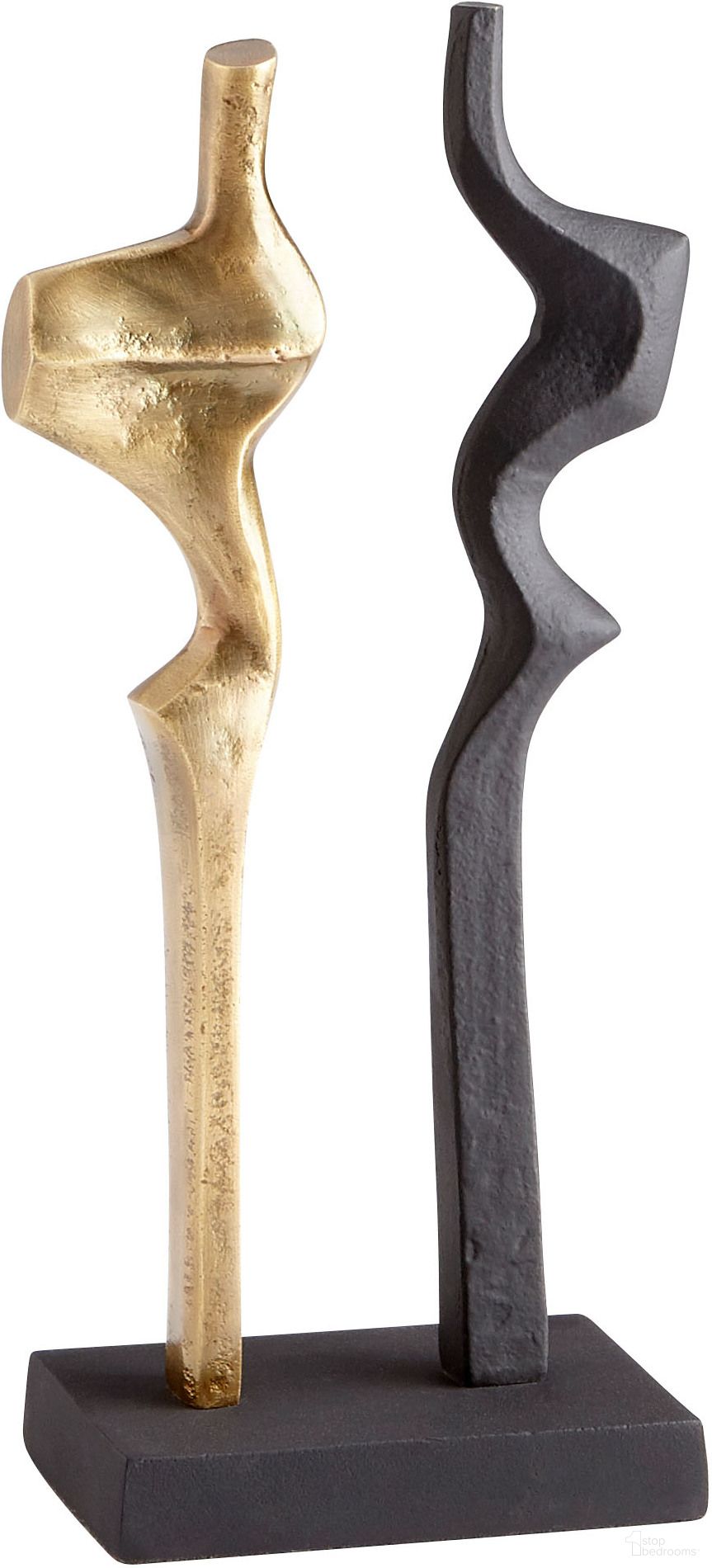 Britons Antique Brass And Black Sculpture