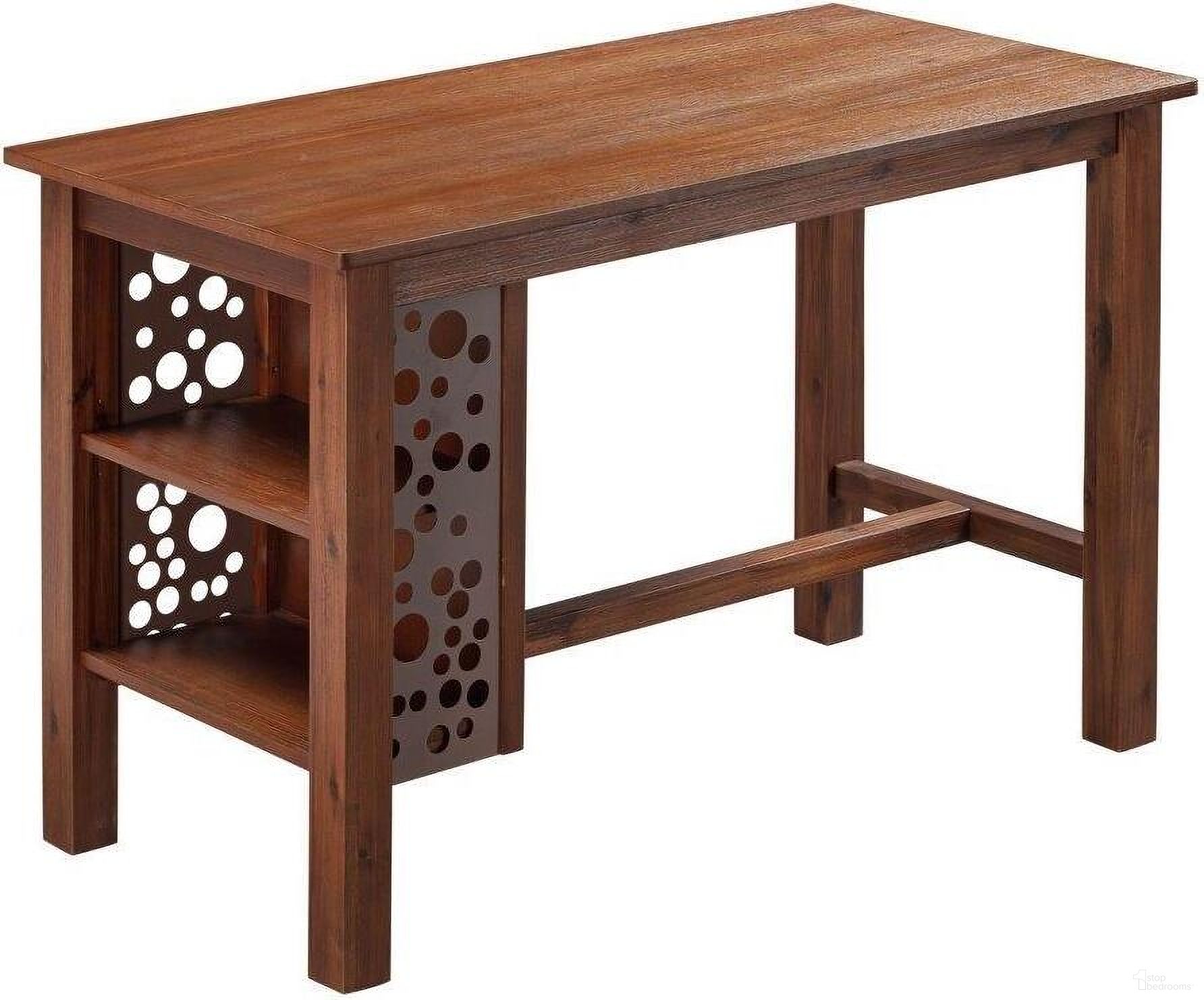 The appearance of Brittany Rectangular Dining Table In Chestnut Wire-Brush Finish designed by Boraam Industries in the rustic / southwestern interior design. This chestnut piece of furniture was selected by 1StopBedrooms from Brittany Collection to add a touch of cosiness and style into your home. Sku: 75330. Table Base Style: Trestle. Material: Wood. Table Top Shape: Rectangular. Size: 47".
