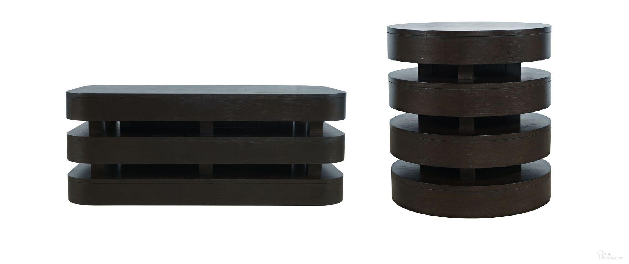 The appearance of Brix Occasional Table Set In Espresso designed by Jofran in the modern / contemporary interior design. This espresso piece of furniture  was selected by 1StopBedrooms from Brix Collection to add a touch of cosiness and style into your home. Sku: 2370-1ESP;2370-6ESP. Material: Plywood.