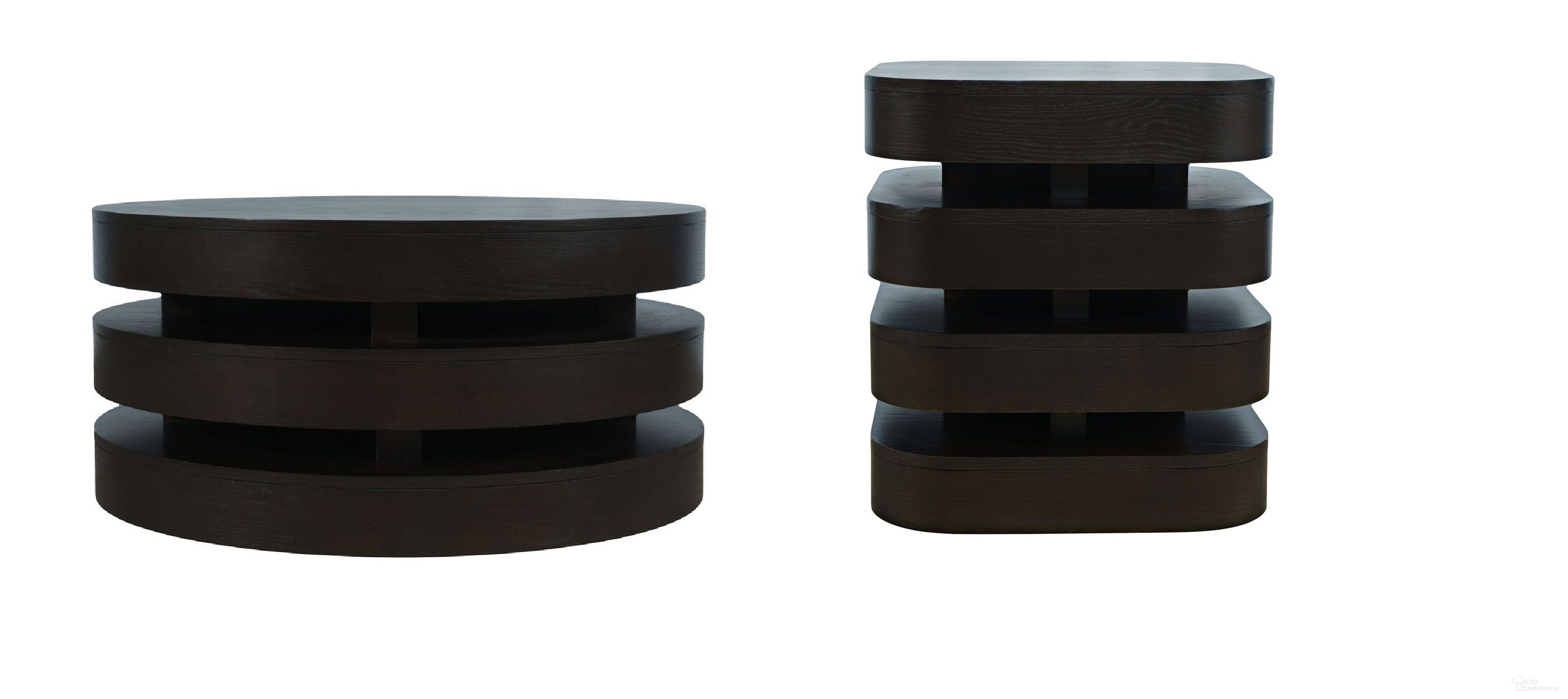 The appearance of Brix Round Occasional Table Set In Espresso designed by Jofran in the modern / contemporary interior design. This espresso piece of furniture  was selected by 1StopBedrooms from Brix Collection to add a touch of cosiness and style into your home. Sku: 2370-2ESP;2370-3ESP. Material: MDF.