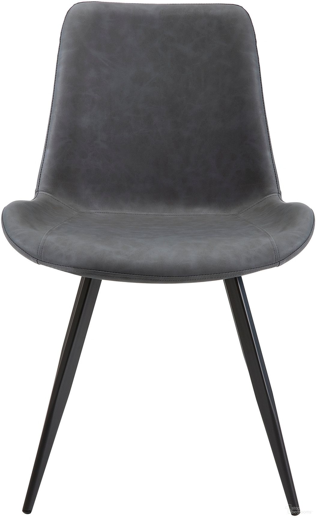 The appearance of Brixley Side Chair Set of 2 In Black and Gray designed by Homelegance in the modern / contemporary interior design. This black and gray piece of furniture  was selected by 1StopBedrooms from Brixley Collection to add a touch of cosiness and style into your home. Sku: 5916S. Material: Faux Leather. Chair Type: Side Chair.