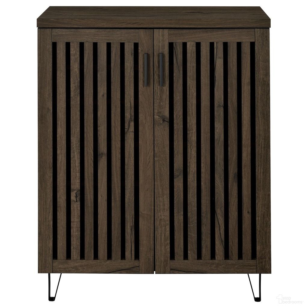 Brixton 2-Door Entryway Shoe Storage Cabinets In Smoked Oak