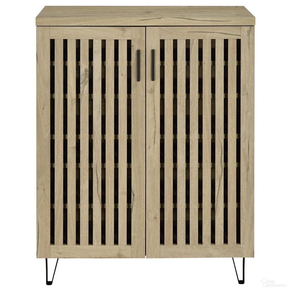 Brixton 2-Door Entryway Shoe Storage Cabinets In White Oak