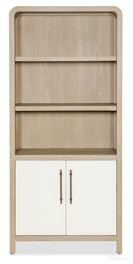 The appearance of Brixton Bookcase In Light Wood designed by Hooker in the transitional interior design. This light wood piece of furniture  was selected by 1StopBedrooms from Brixton Collection to add a touch of cosiness and style into your home. Sku: 6022-10445-80. Material: Elm.