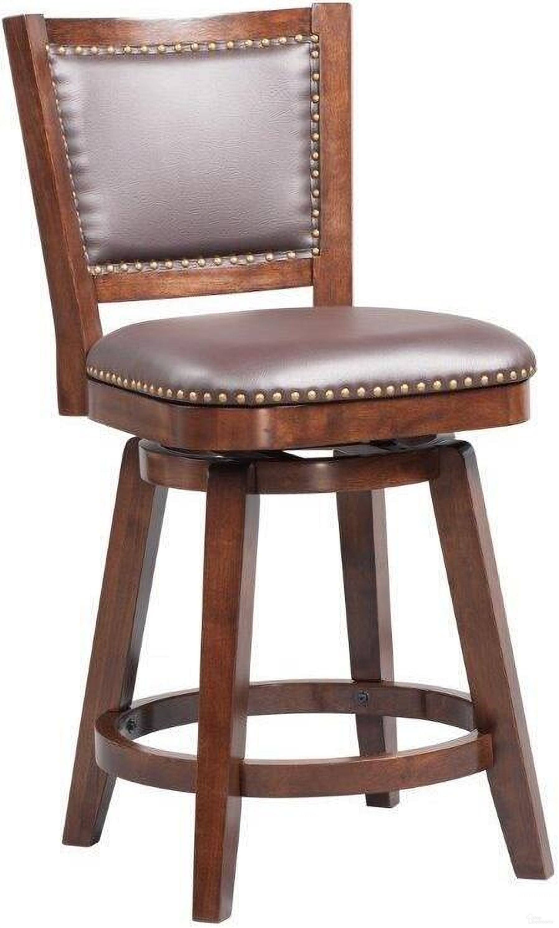 The appearance of Broadmoor 24 Inch Swivel Counter Stool In Cappuccino designed by Boraam Industries in the traditional interior design. This cappuccino piece of furniture  was selected by 1StopBedrooms from Broadmoor Collection to add a touch of cosiness and style into your home. Sku: 51824. Material: Rubberwood.
