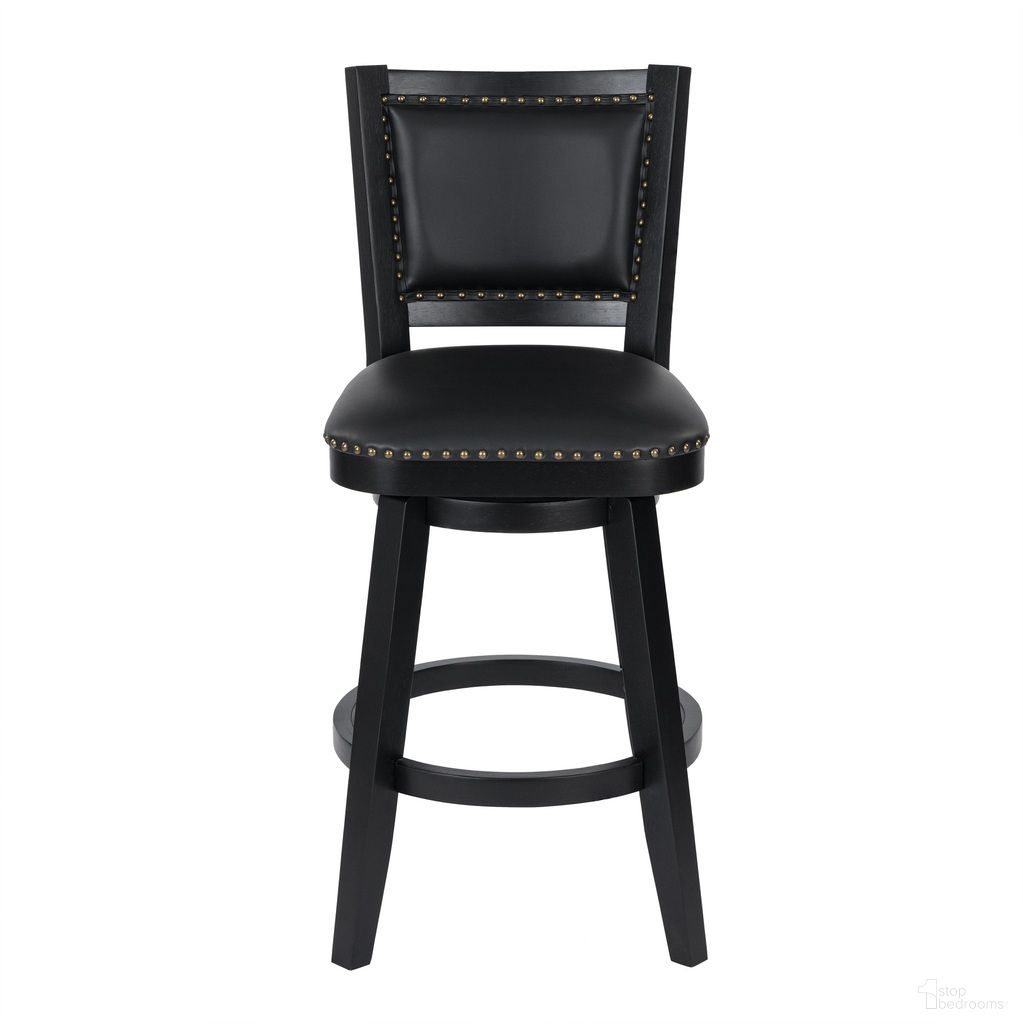 The appearance of Broadmoor Bar Height Swivel Stool In Black designed by Boraam Industries in the traditional interior design. This black piece of furniture was selected by 1StopBedrooms from Broadmoor Collection to add a touch of cosiness and style into your home. Sku: 52929. Material: Rubberwood.