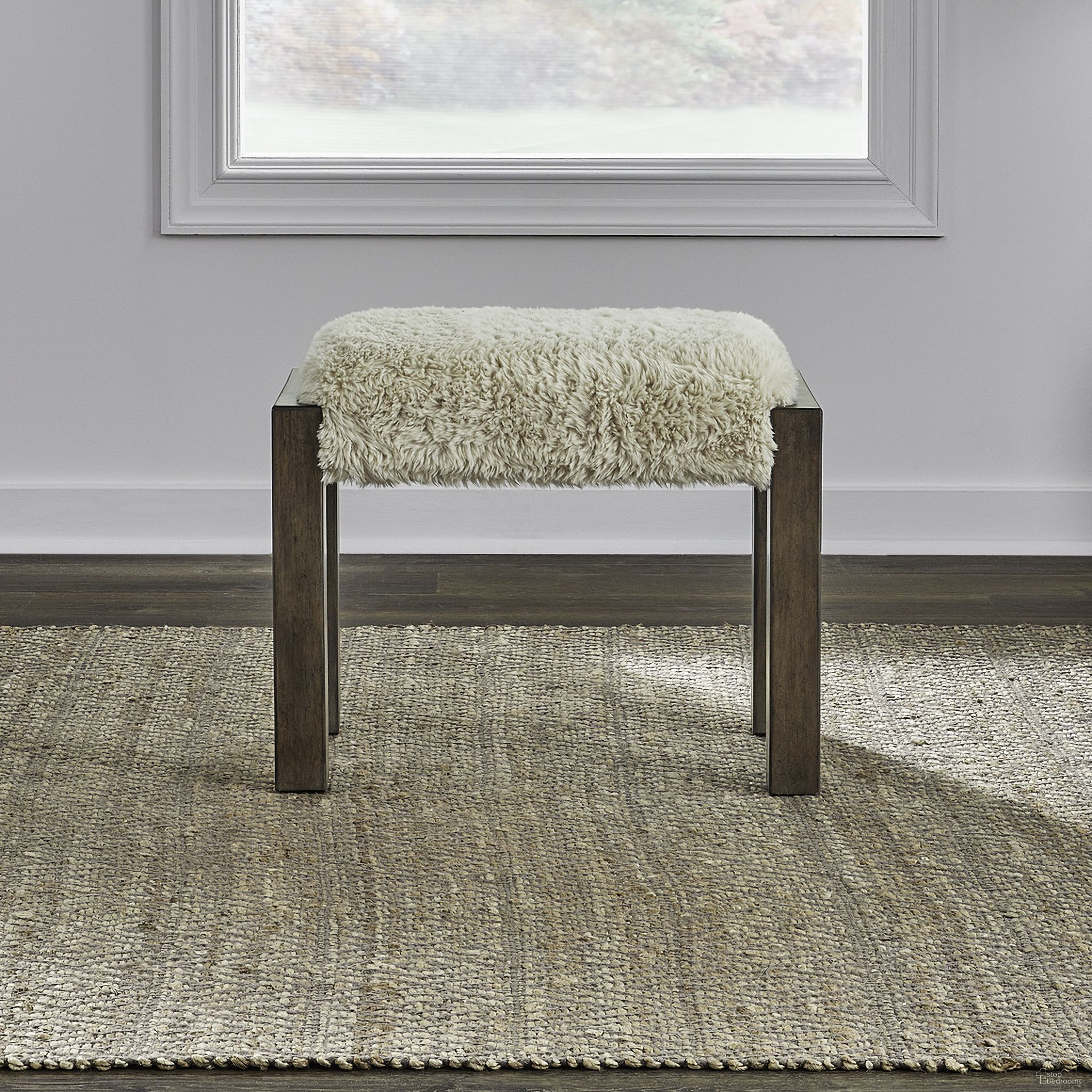 The appearance of Broadmore Upholstered Console Stool In Brown designed by Liberty in the transitional interior design. This brown piece of furniture  was selected by 1StopBedrooms from Broadmore Collection to add a touch of cosiness and style into your home. Sku: 449-OT9001. Material: Solid Pine.