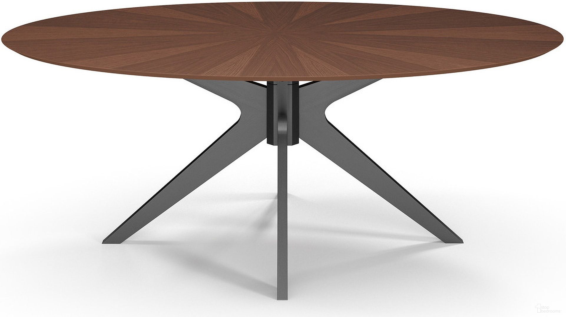The appearance of Brockton Oval Dining Table In Black/Brown designed by Aeon in the modern / contemporary interior design. This brown piece of furniture  was selected by 1StopBedrooms from Brockton Collection to add a touch of cosiness and style into your home. Sku: AE1203-Oval-Black. Table Base Style: Legs. Table Top Shape: Oval. Material: Wood. Size: 44" x 71".