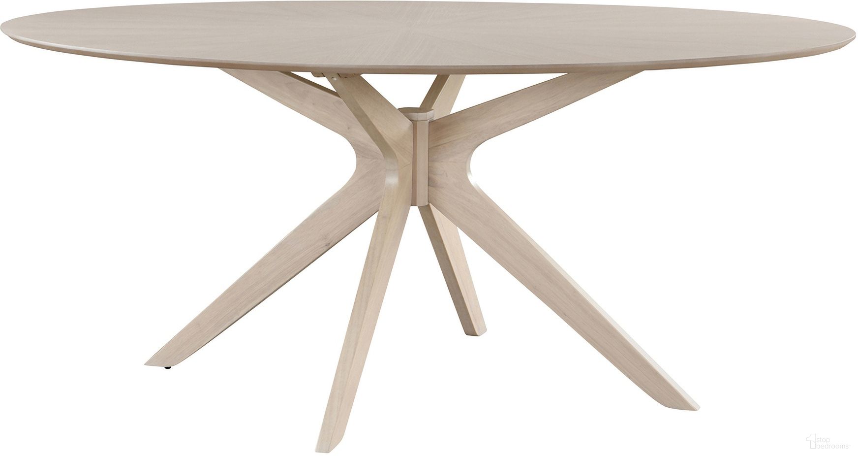 The appearance of Brockton Oval Dining Table In White Wash designed by Aeon in the modern / contemporary interior design. This white wash piece of furniture  was selected by 1StopBedrooms from Brockton Collection to add a touch of cosiness and style into your home. Sku: AE1203-Oval-WhiteWash. Table Base Style: Legs. Table Top Shape: Oval. Material: Wood. Size: 44" x 71".