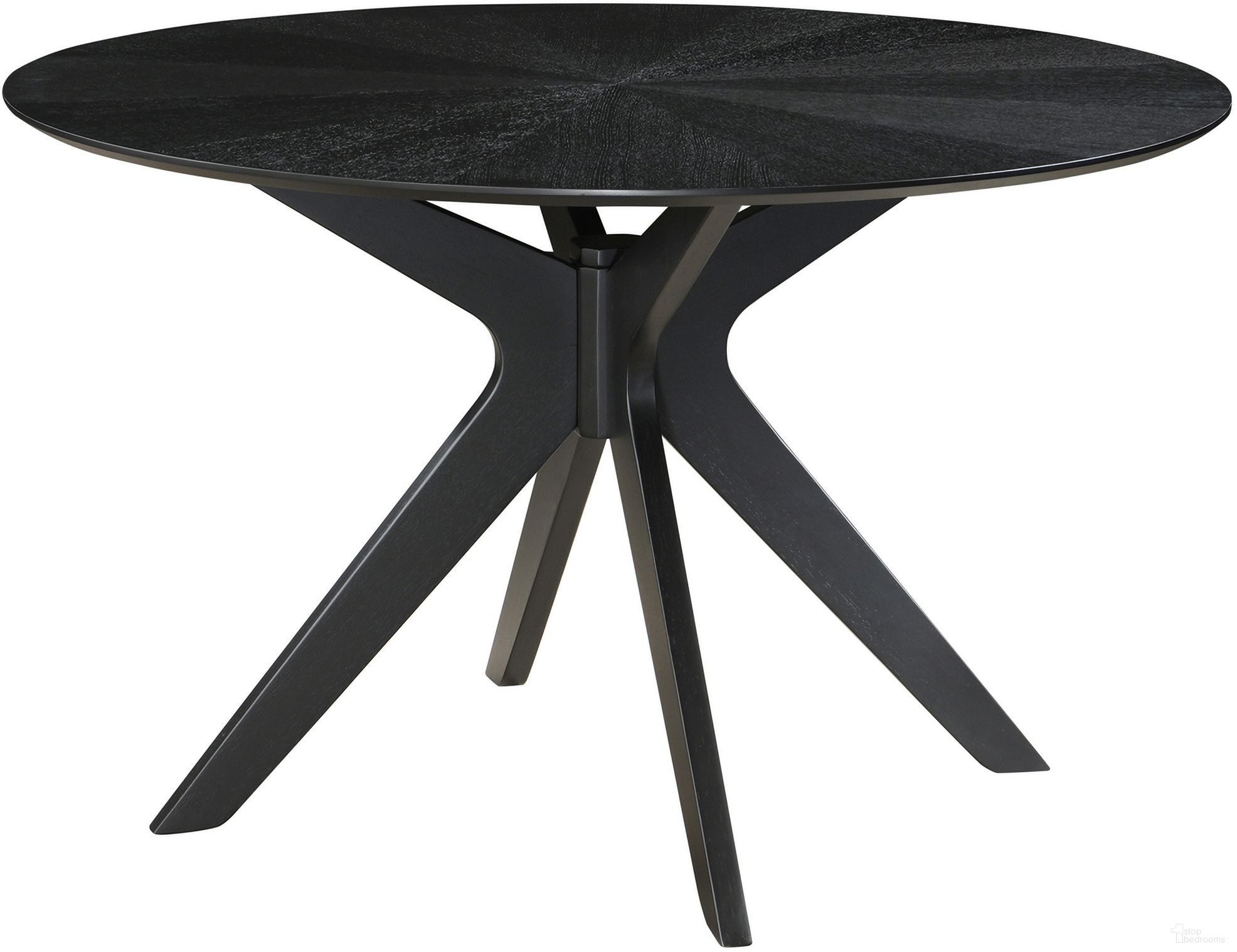 Brockton Round Dining Table In Black