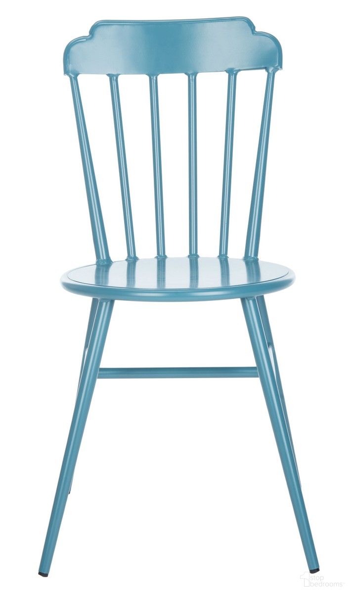 The appearance of Broderick Stackable Side Chair Set of 2 in Matte Navy Blue designed by Safavieh in the modern / contemporary interior design. This navy blue piece of furniture  was selected by 1StopBedrooms from Broderick Collection to add a touch of cosiness and style into your home. Sku: PAT3004C-SET2. Material: Metal.