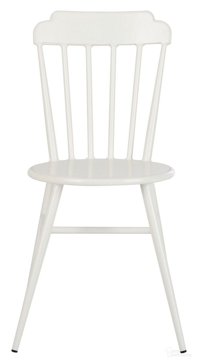 Broderick Stackable Side Chair Set of 2 in Matte White