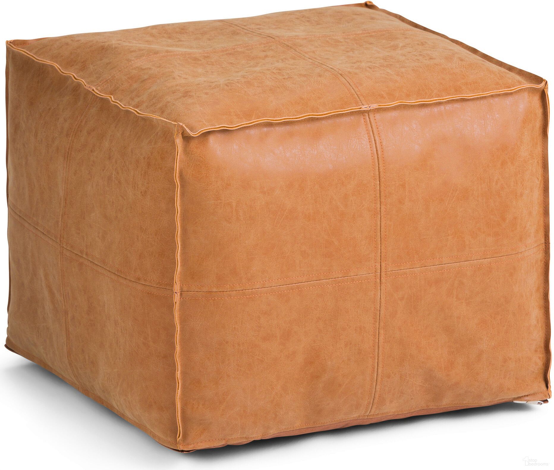 The appearance of Brody Square Pouf In Distressed Brown designed by Simpli Home in the modern / contemporary interior design. This distressed brown piece of furniture was selected by 1StopBedrooms from Brody Collection to add a touch of cosiness and style into your home. Sku: AXCPF-14. Material: Faux Leather.