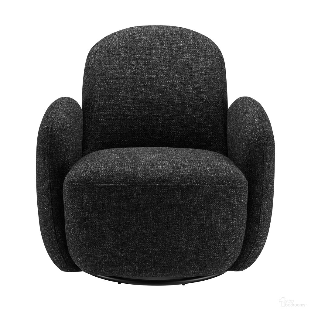 Brody Swivel Lounge Chair In Black