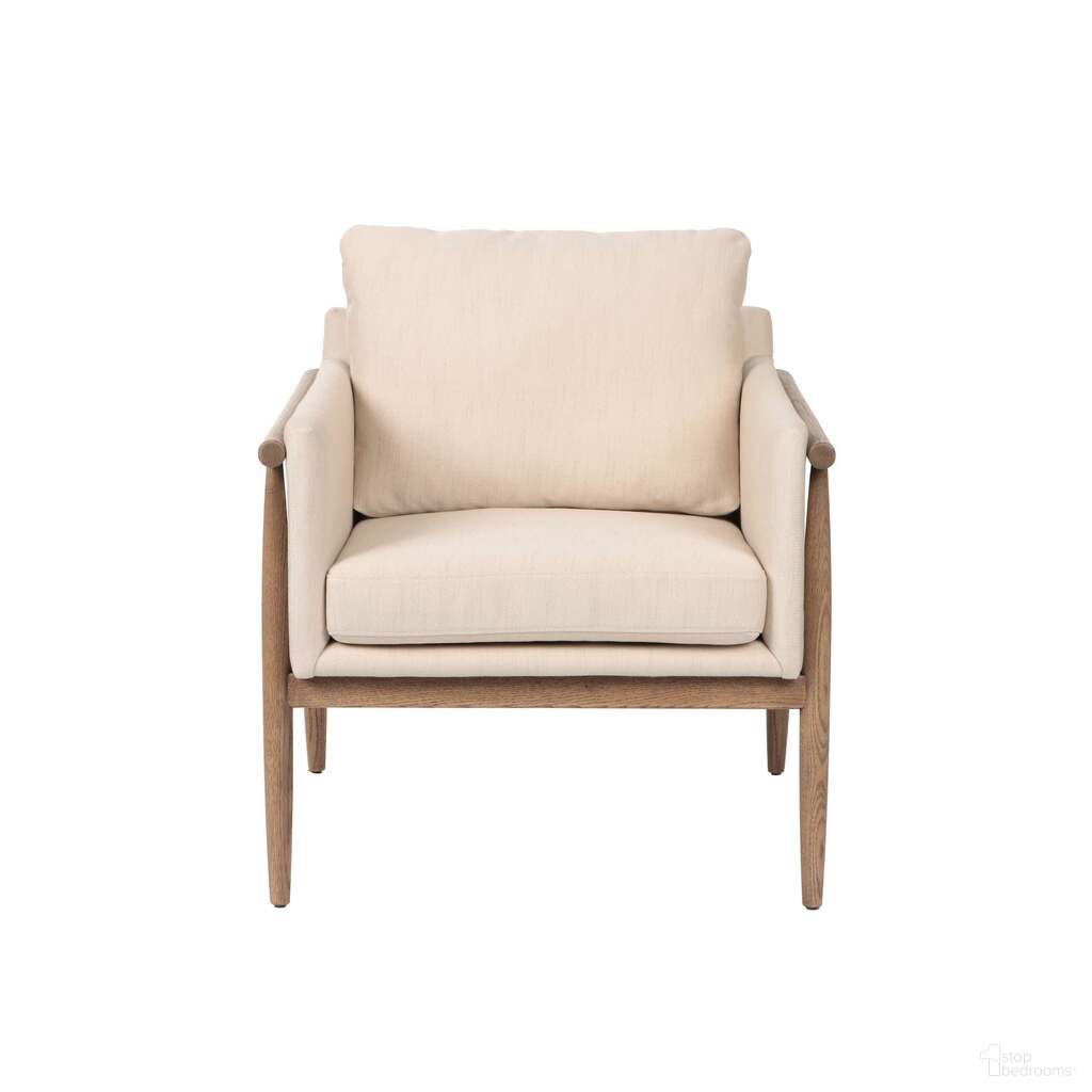 The appearance of Bronte Club Chair In Beige and Brown designed by LH Imports in the modern / contemporary interior design. This beige and brown piece of furniture was selected by 1StopBedrooms from Bronte Collection to add a touch of cosiness and style into your home. Sku: SNH-109. Material: Ash Wood.