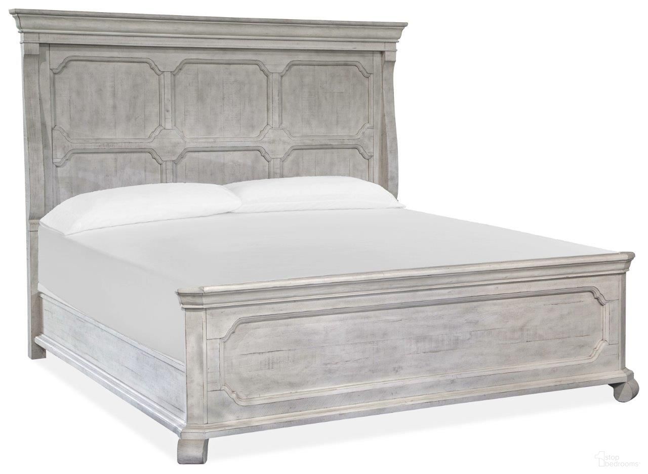 The appearance of Bronwyn Alabaster Cal King Panel Bed designed by Magnussen in the traditional interior design. This white piece of furniture was selected by 1StopBedrooms from Bronwyn Collection to add a touch of cosiness and style into your home. Sku: B4436-64H;B4436-64F;B4436-74R. Bed Type: Panel Bed. Bed Size: California King. Material: Pine Veneer.